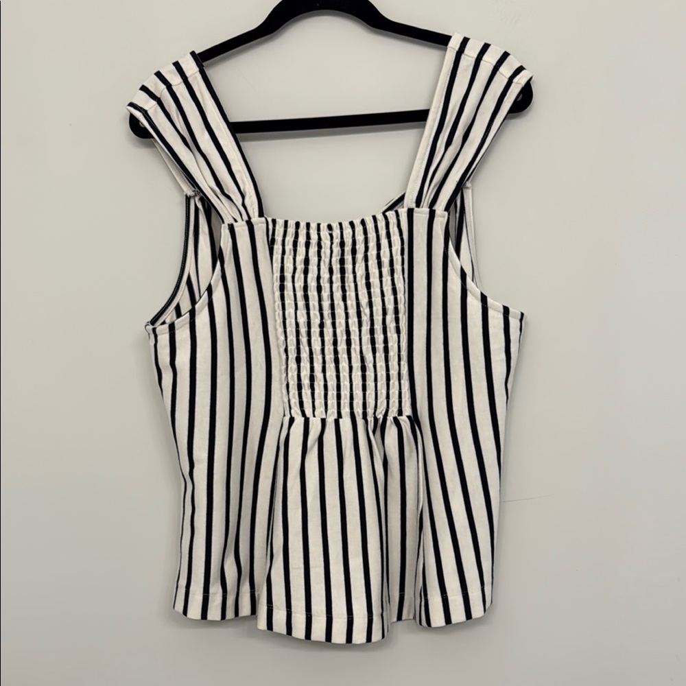 Maeve v-neck fit & flare striped top 1X NWT - Picture 4 of 9